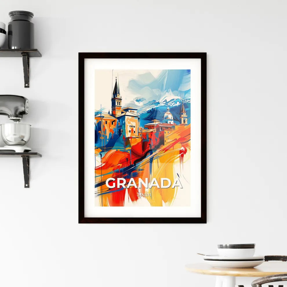 Vibrant Granada, Spain Framed Print