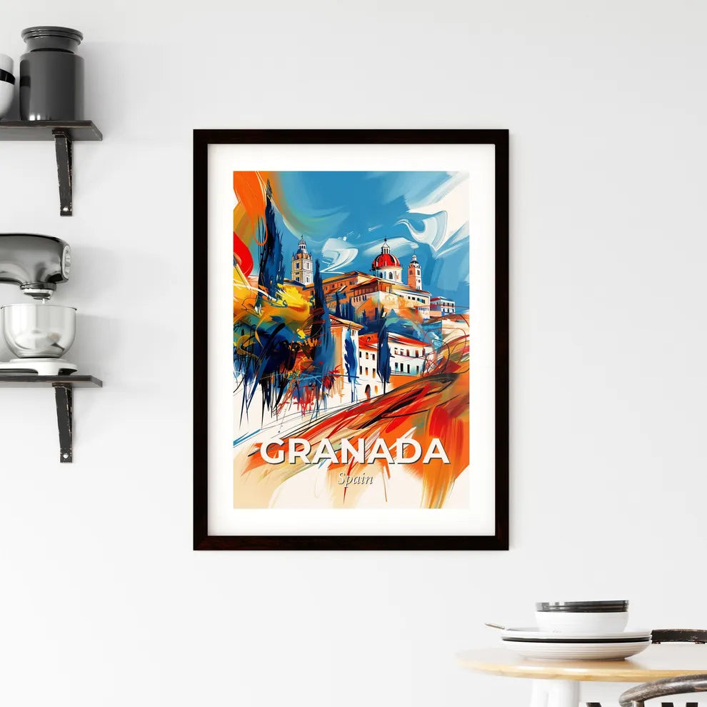 Vibrant Granada, Spain Framed Print