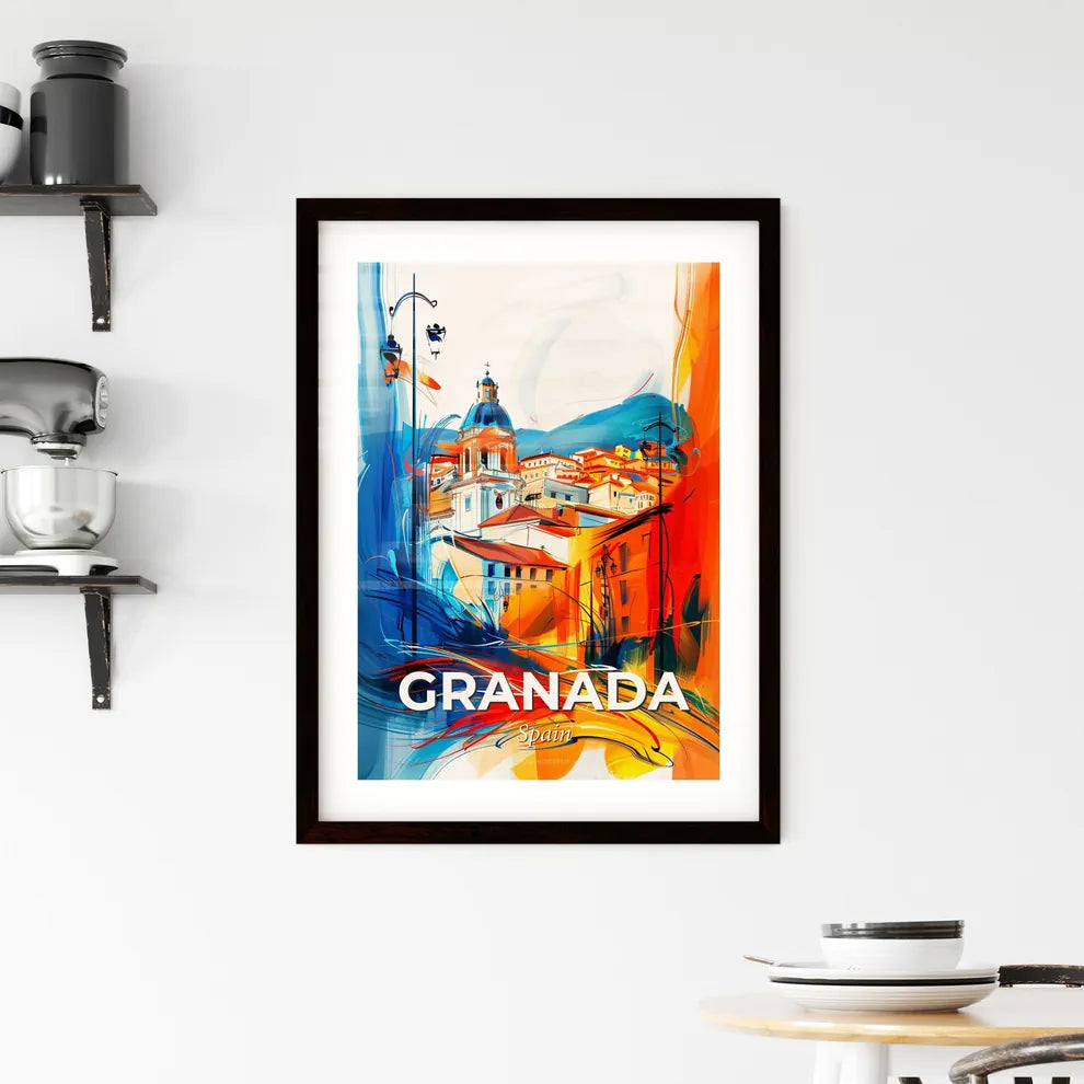 Vibrant Granada, Spain Framed Print