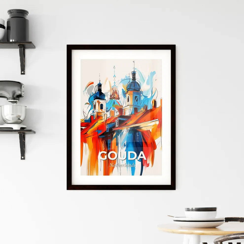 Vibrant Gouda, Netherlands Framed Print