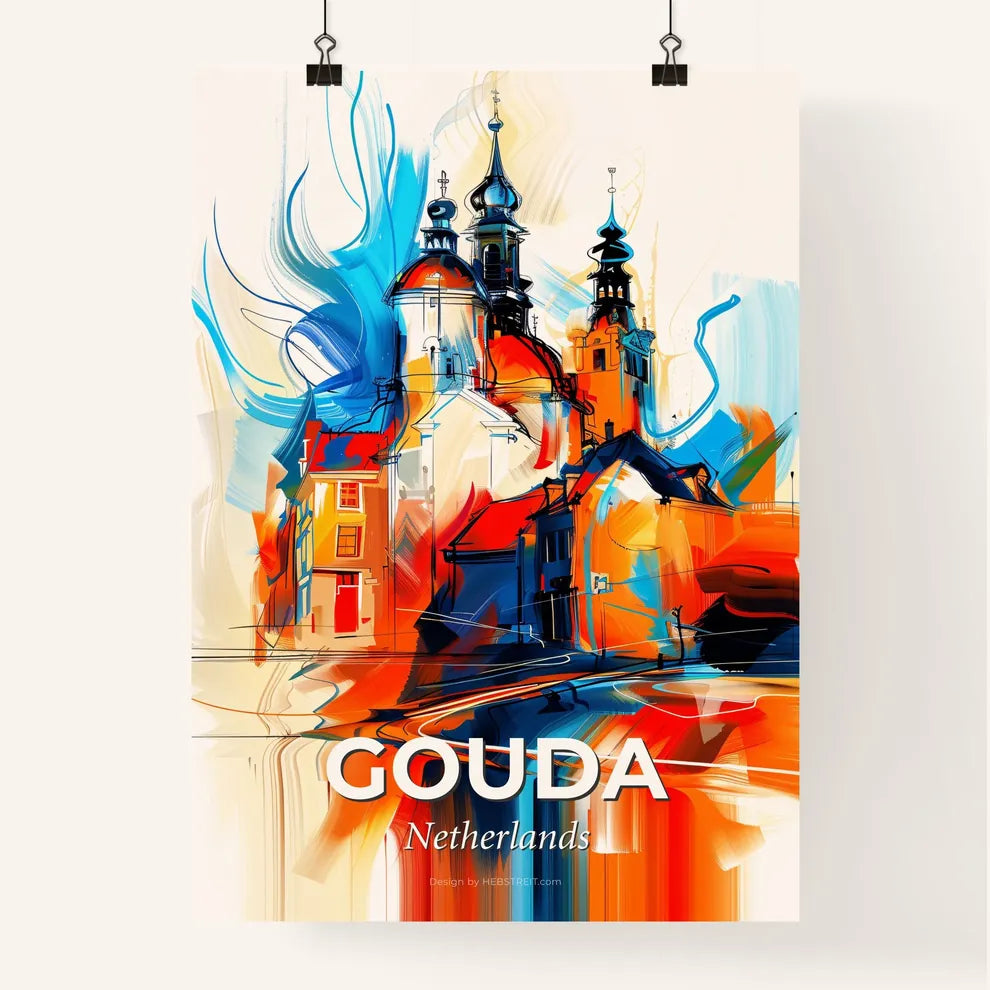 Vibrant Gouda, Netherlands Poster
