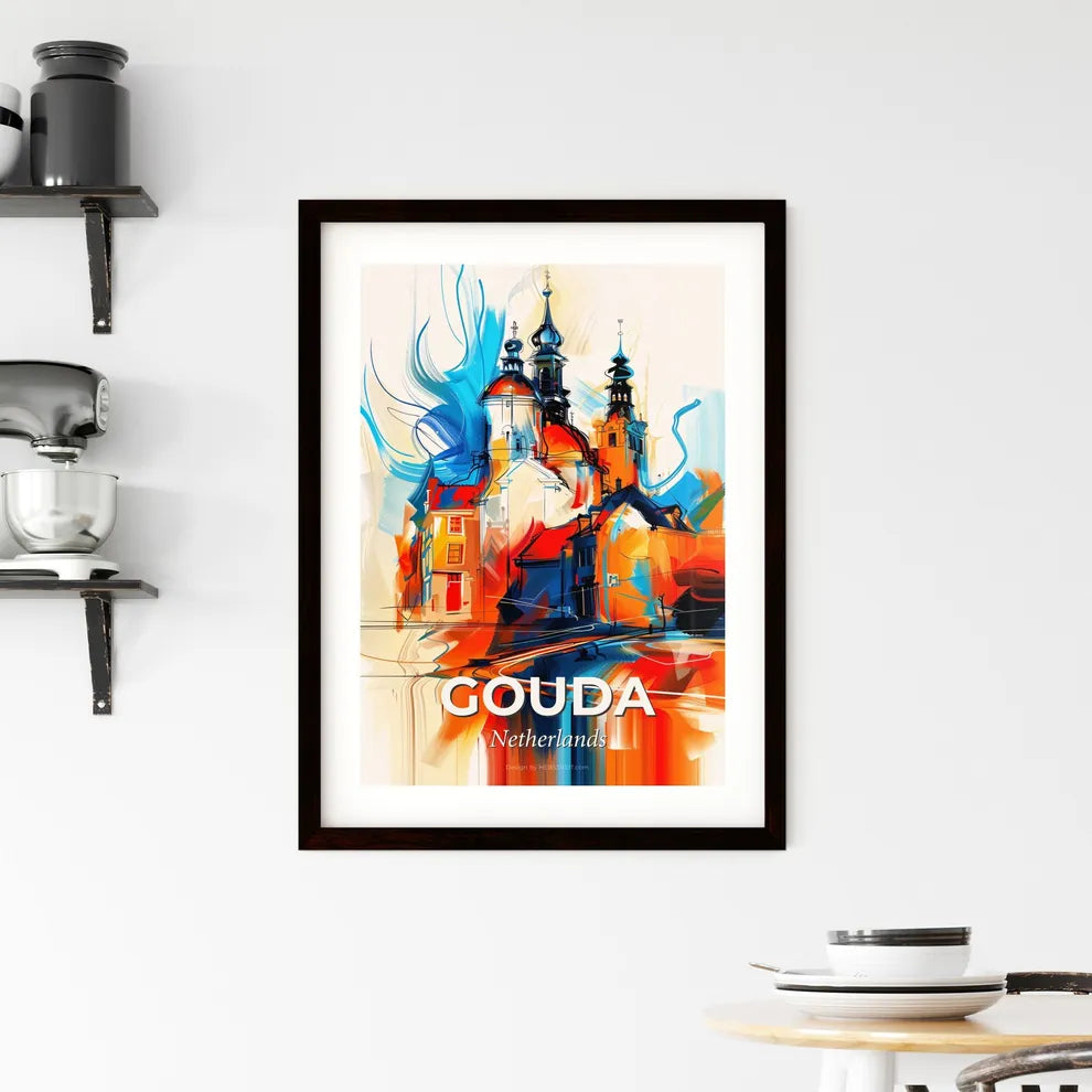 Vibrant Gouda, Netherlands Framed Print