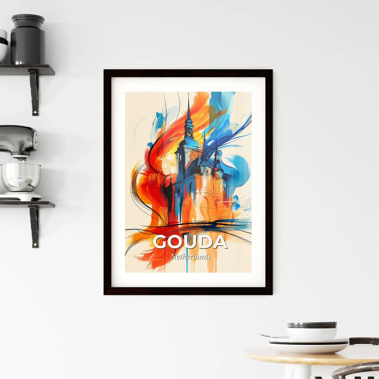 Vibrant Gouda, Netherlands Framed Print