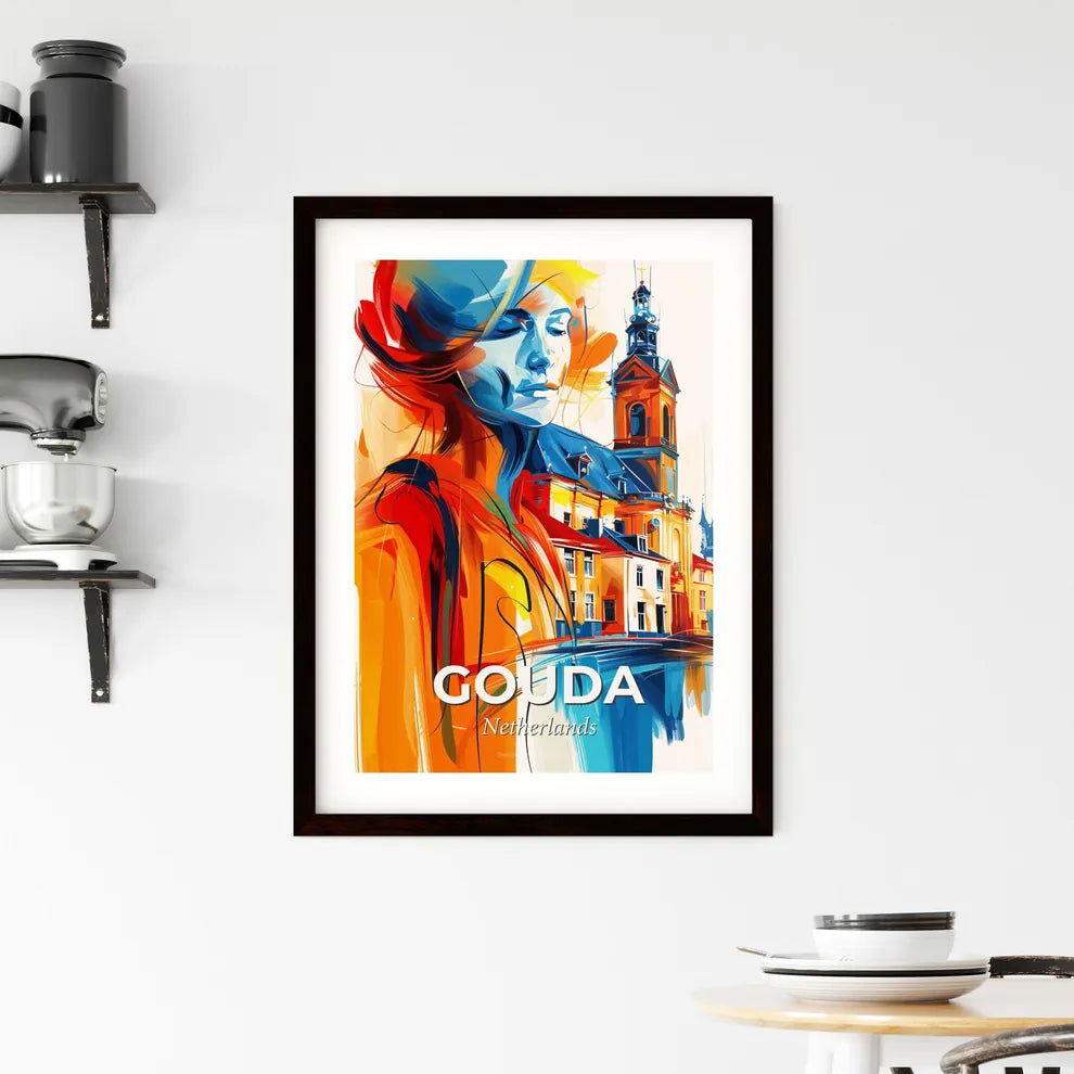 Vibrant Gouda, Netherlands Framed Print