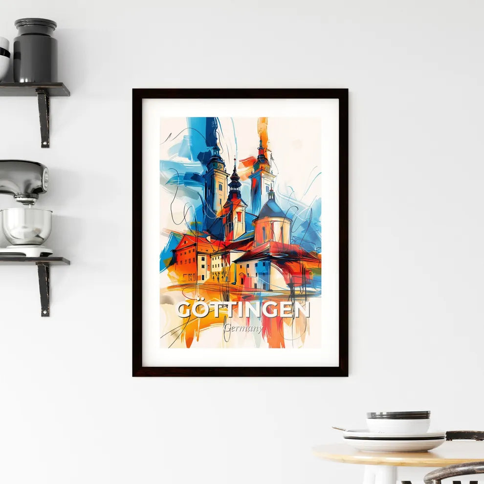 Vibrant Göttingen, Germany Framed Print