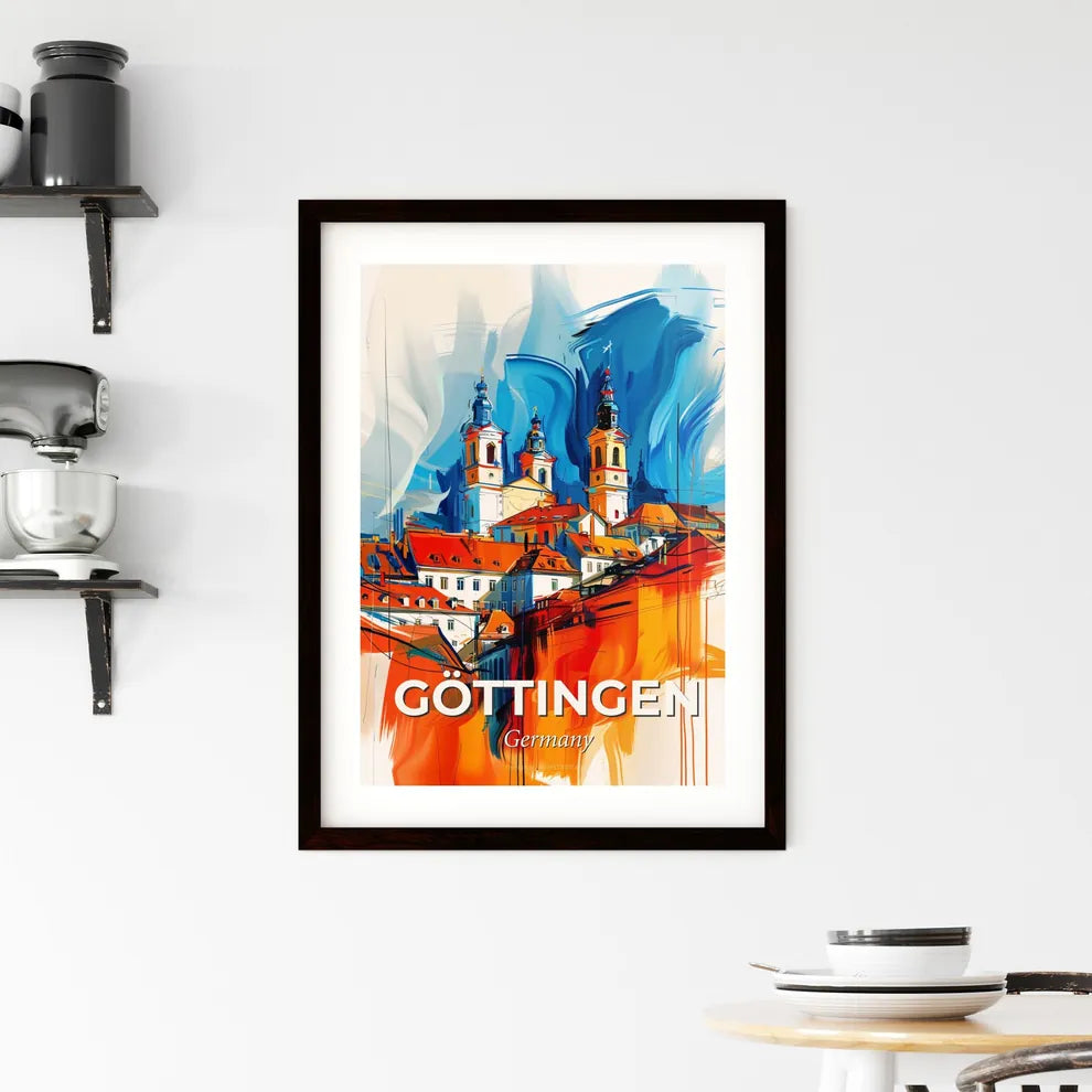 Vibrant Göttingen, Germany Framed Print