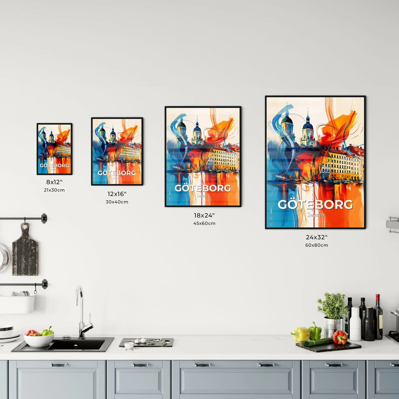 Vibrant Göteborg, Sweden Kitchen Art