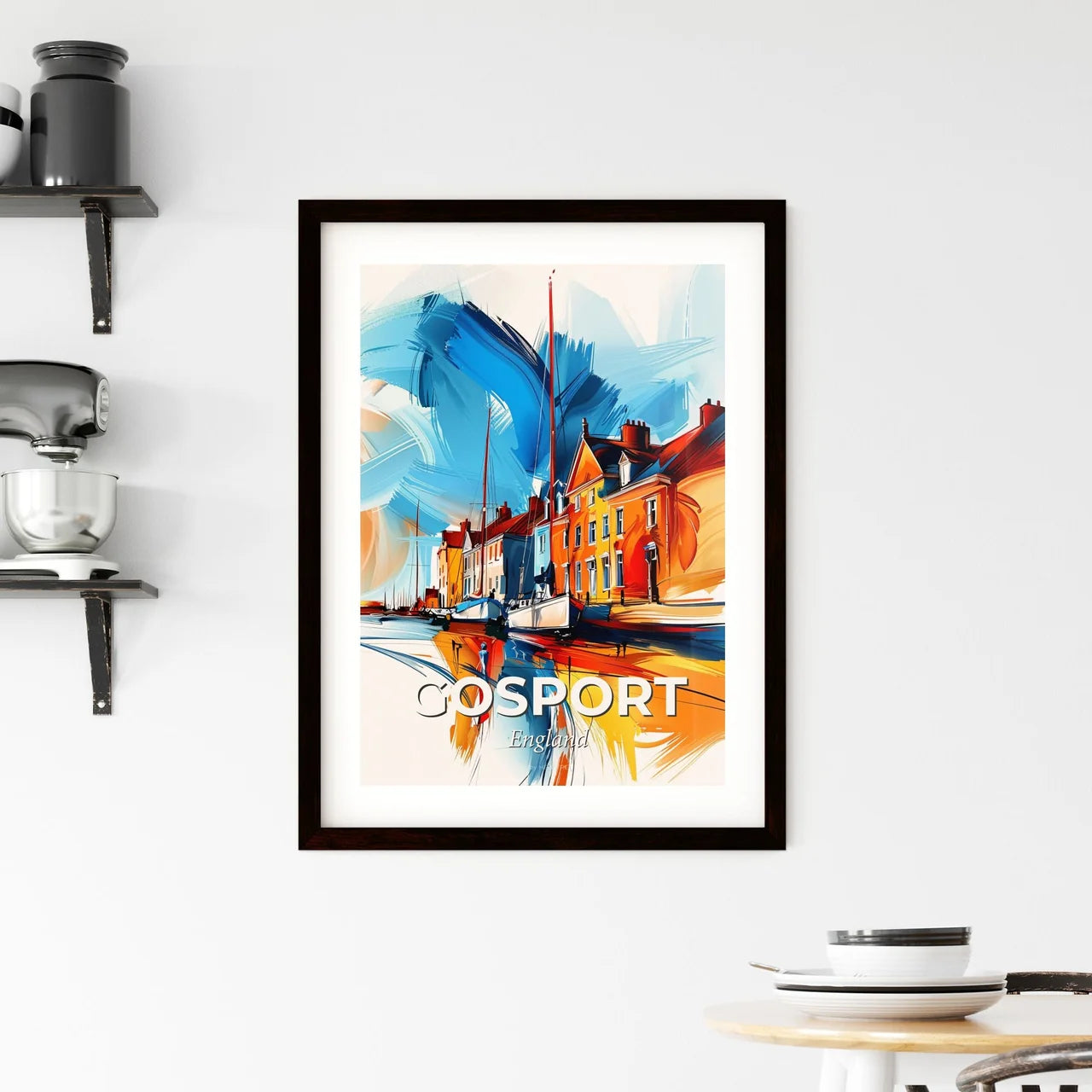 Vibrant Gosport, England Framed Print