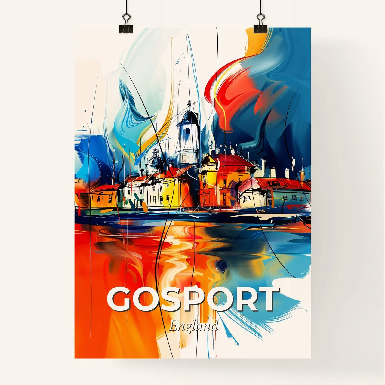 Vibrant Gosport, England Poster