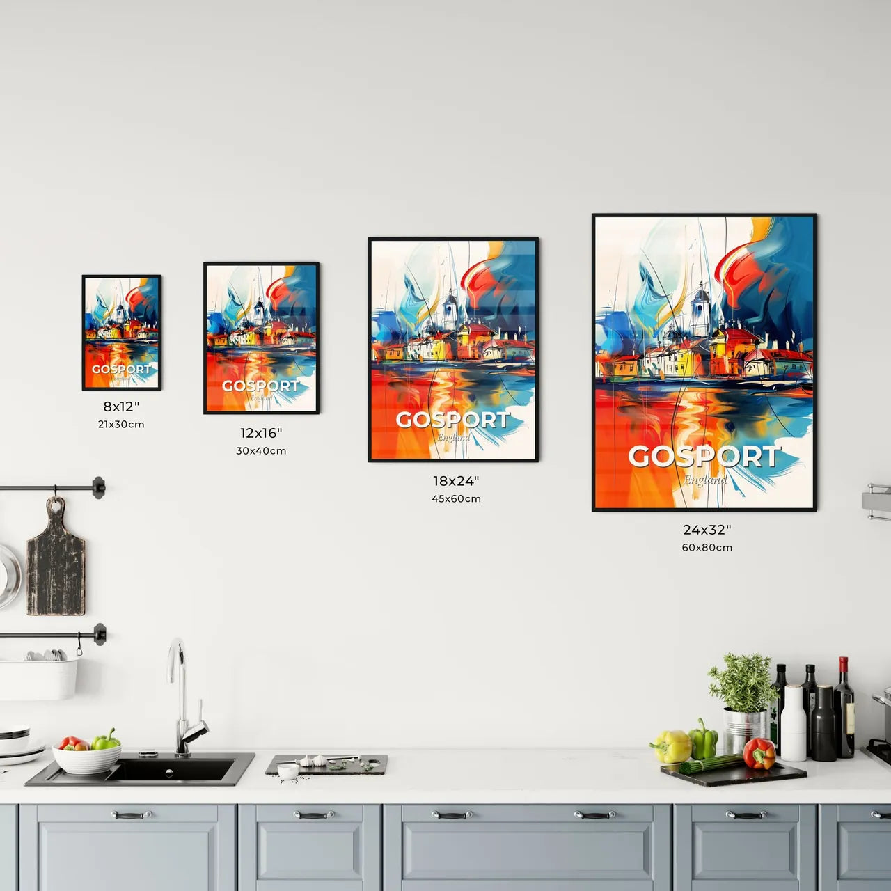 Vibrant Gosport, England Kitchen Art