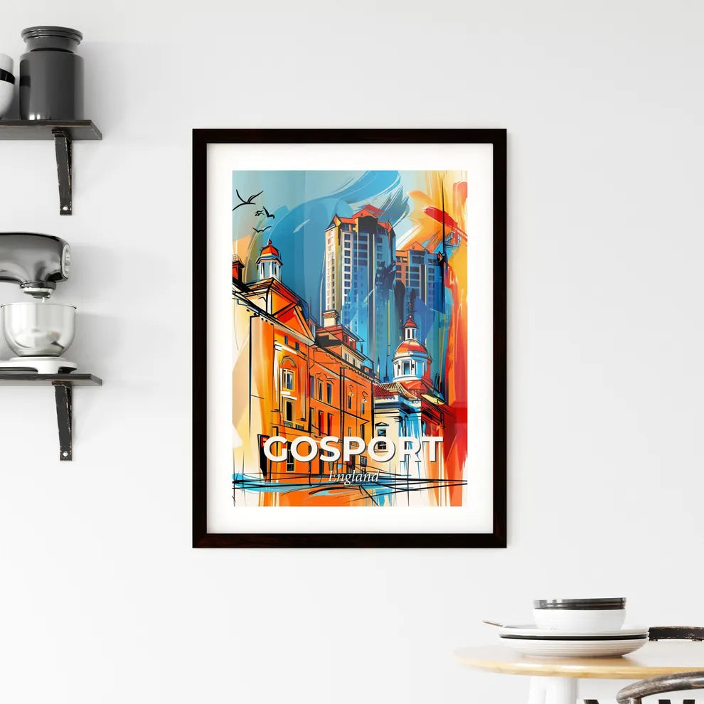 Vibrant Gosport, England Framed Print