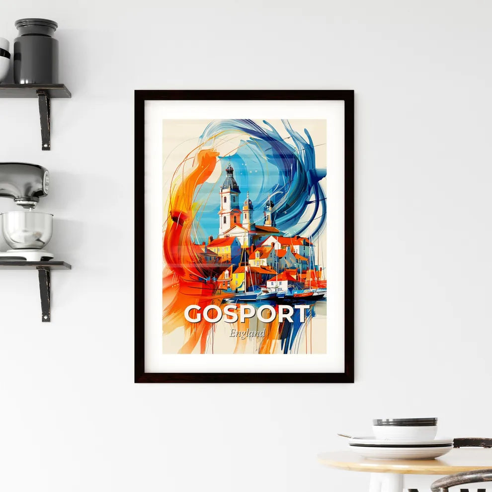 Vibrant Gosport, England Framed Print