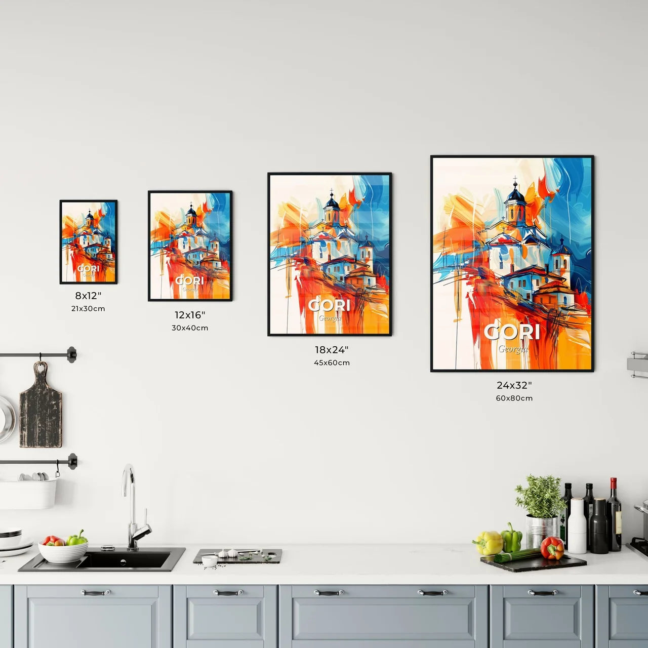Vibrant Gori, Georgia Kitchen Art
