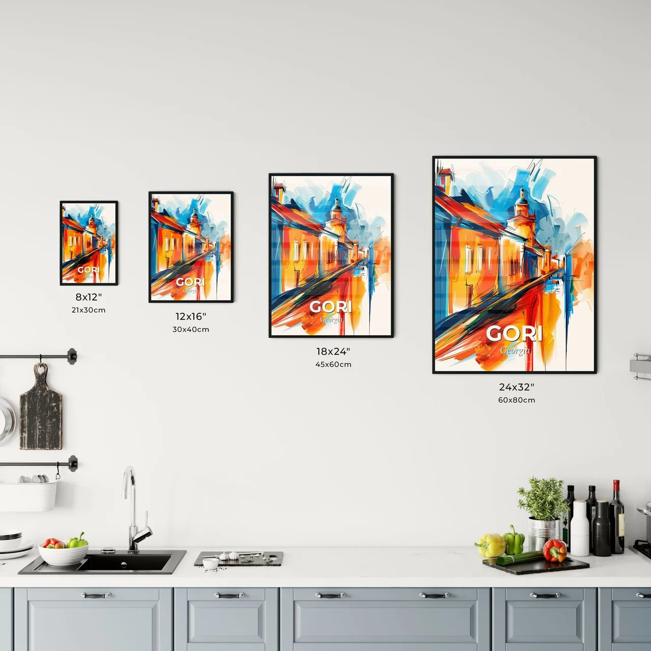 Vibrant Gori, Georgia Kitchen Art