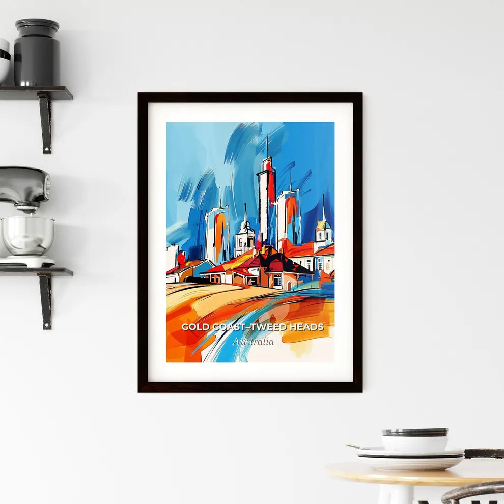 Vibrant Gold Coast–Tweed Heads, Australia Framed Print