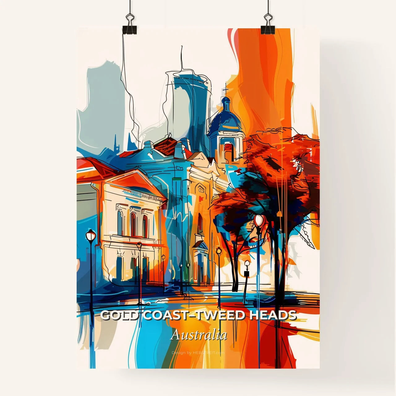 Vibrant Gold Coast–Tweed Heads, Australia Poster