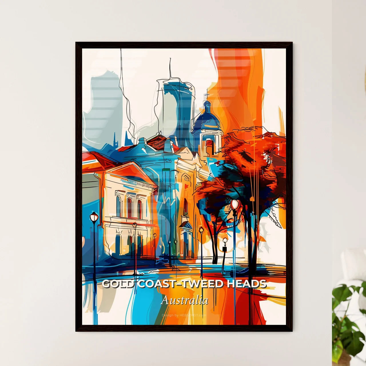 Vibrant Gold Coast–Tweed Heads, Australia Art Print