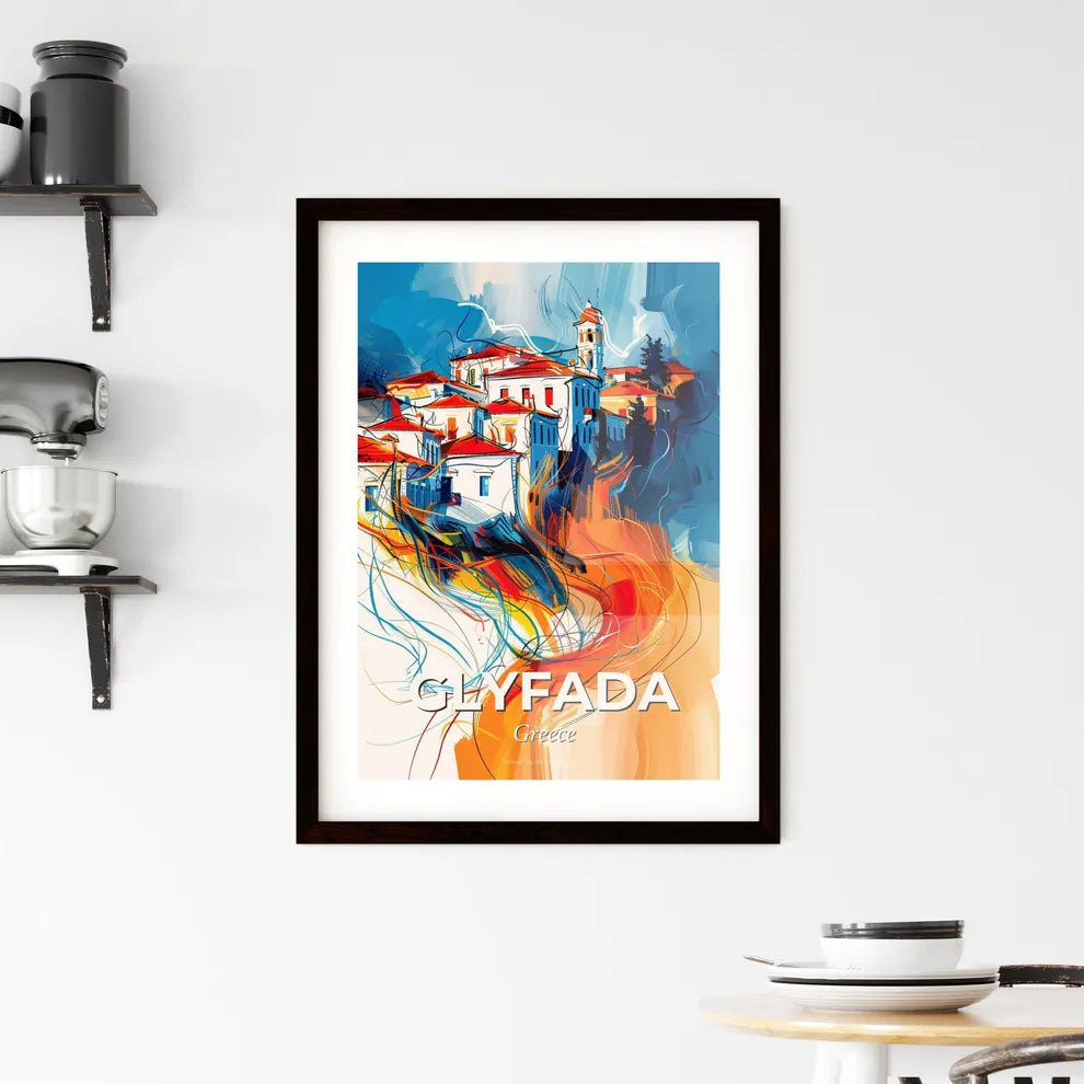 Vibrant Glyfada, Greece Framed Print
