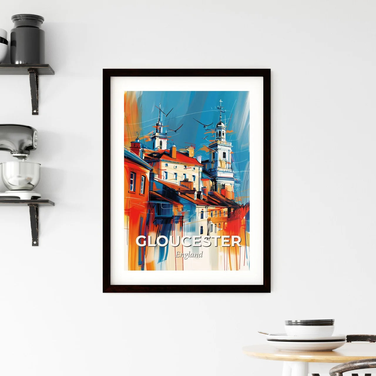 Vibrant Gloucester, England Framed Print
