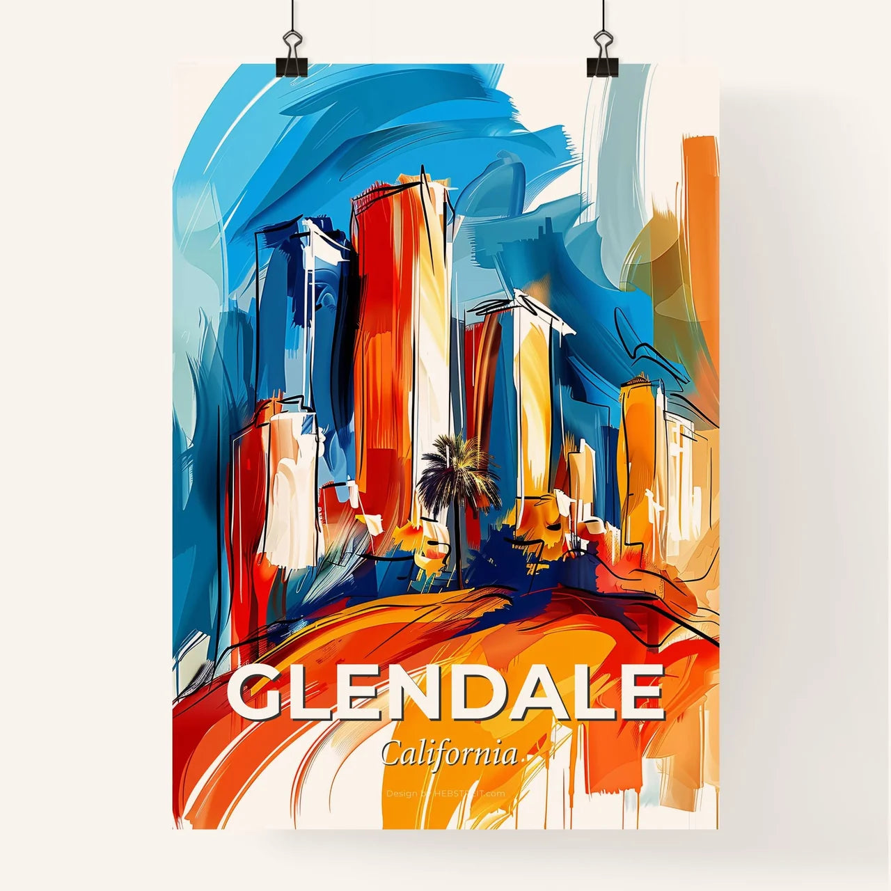 Vibrant Glendale, California Poster