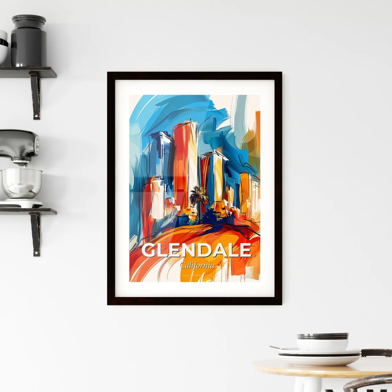Vibrant Glendale, California Framed Print