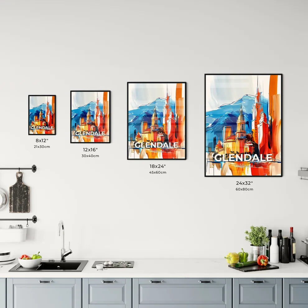 Vibrant Glendale, California Kitchen Art