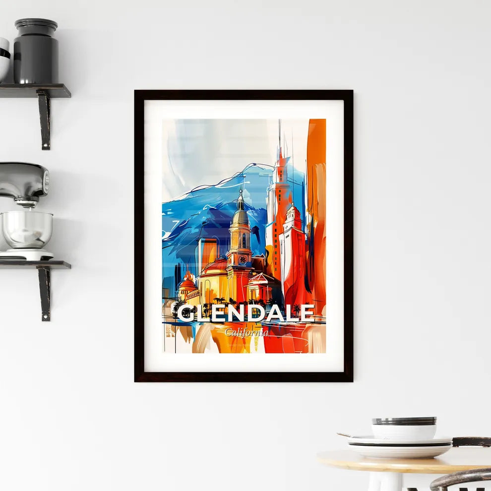 Vibrant Glendale, California Framed Print