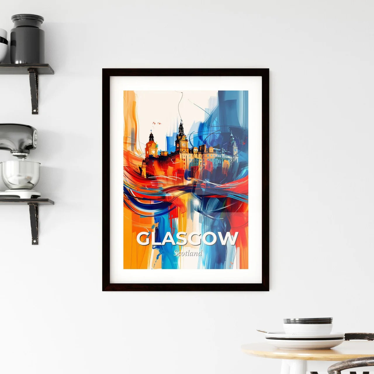 Vibrant Glasgow, Scotland Framed Print
