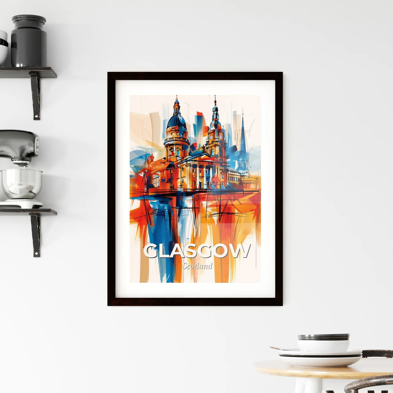 Vibrant Glasgow, Scotland Framed Print
