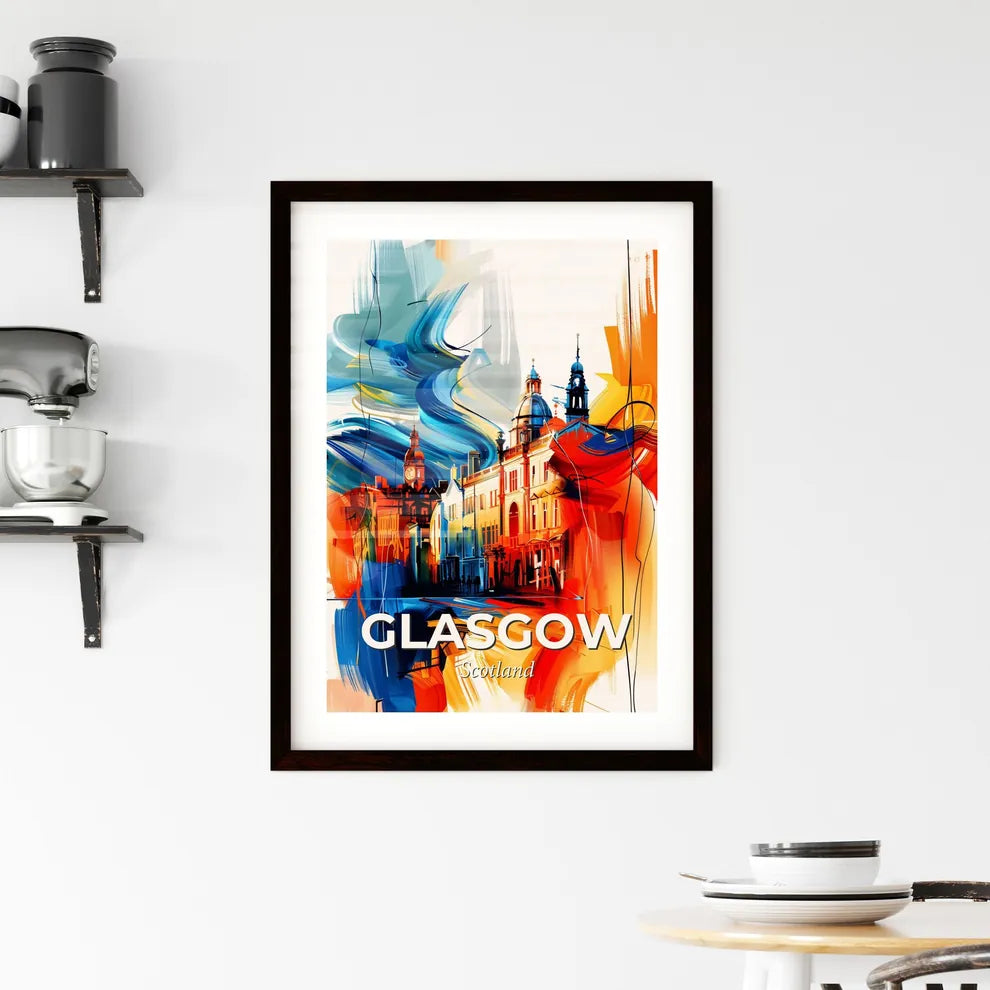 Vibrant Glasgow, Scotland Framed Print