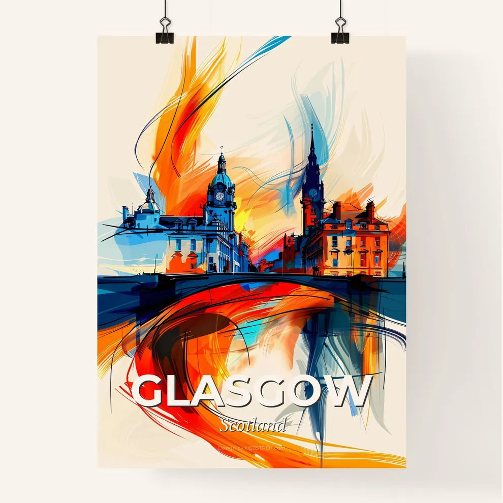 Vibrant Glasgow, Scotland Poster