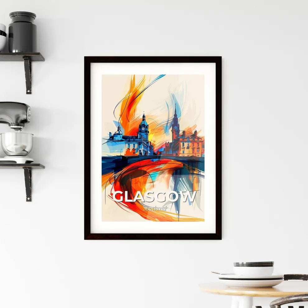 Vibrant Glasgow, Scotland Framed Print