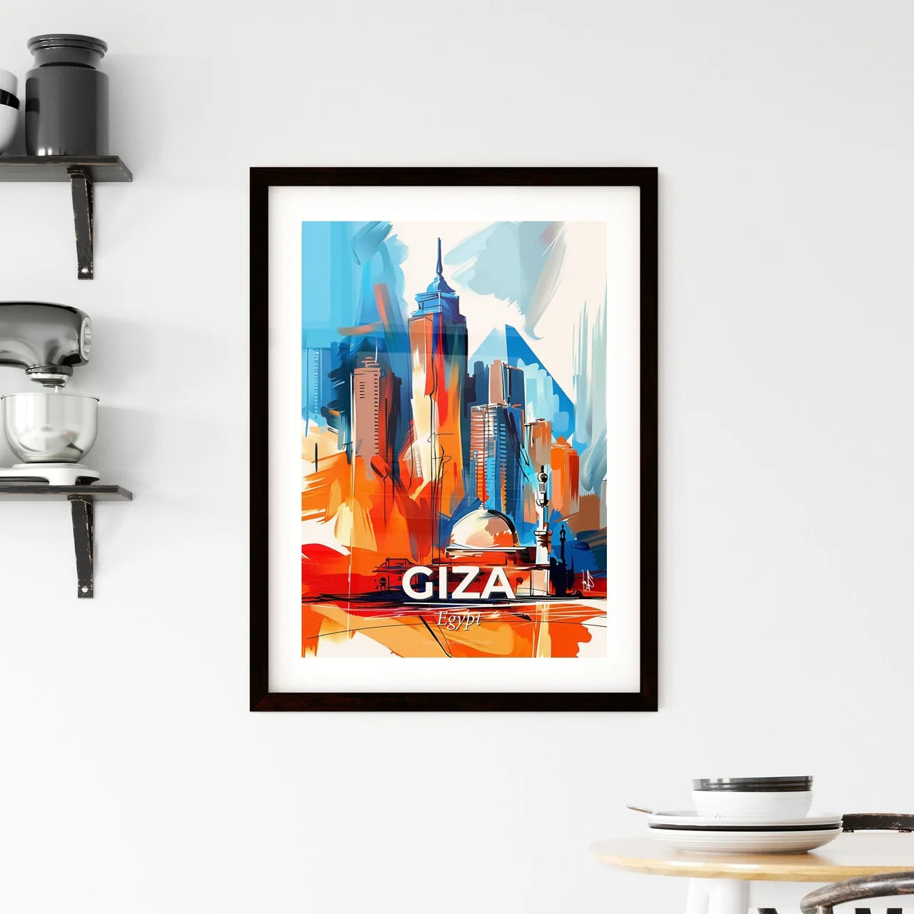 Vibrant Giza, Egypt Framed Print