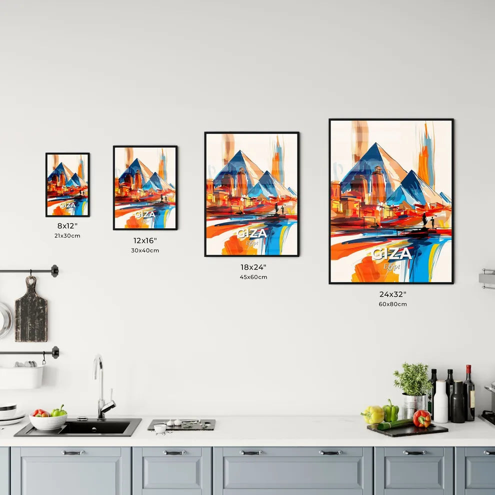 Vibrant Giza, Egypt Kitchen Art