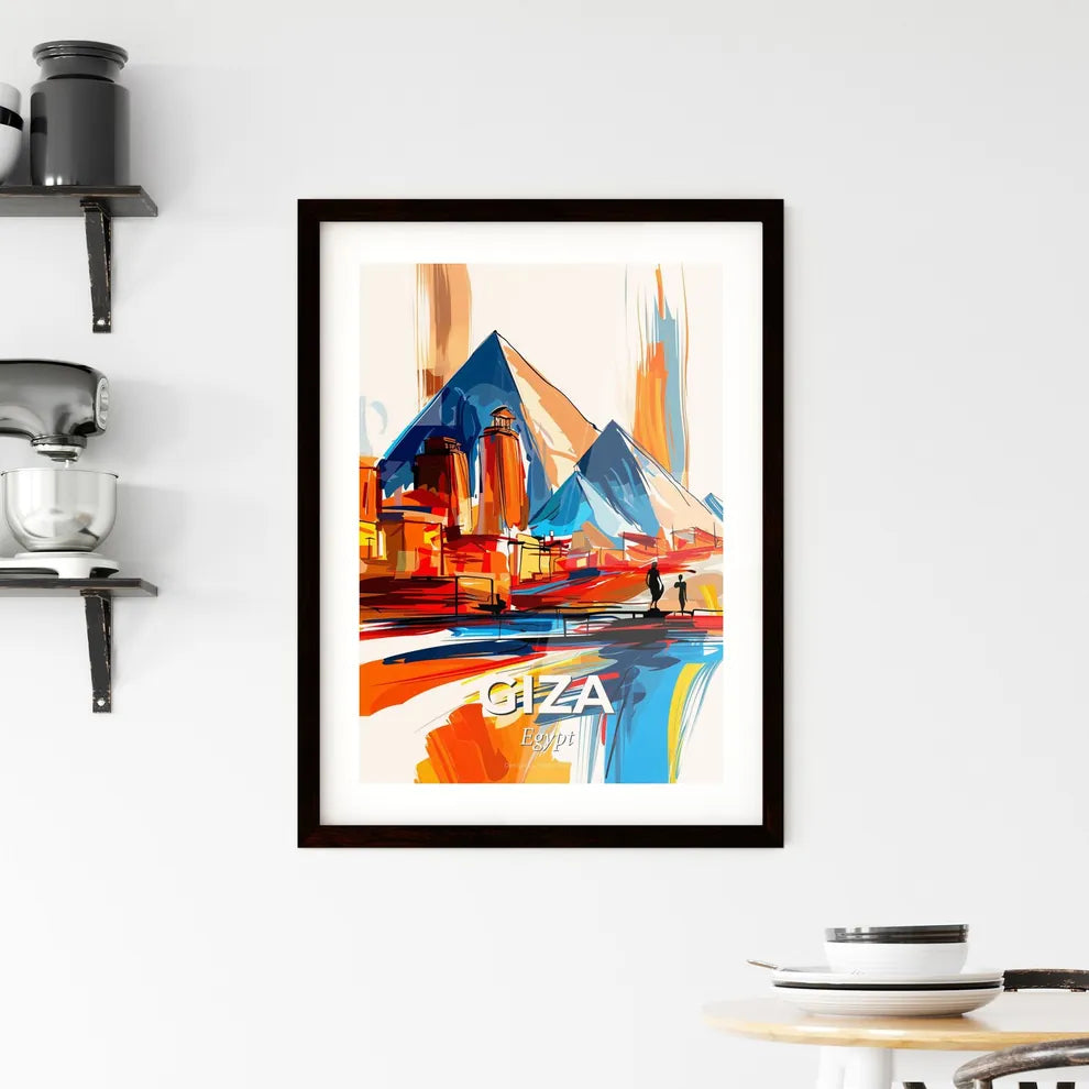 Vibrant Giza, Egypt Framed Print