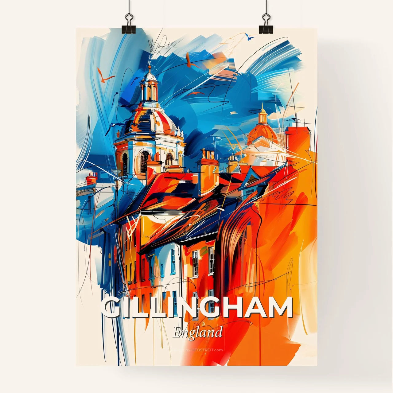 Vibrant Gillingham, England Poster
