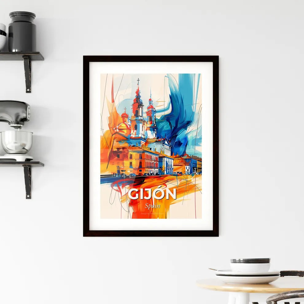 Vibrant Gijón, Spain Framed Print