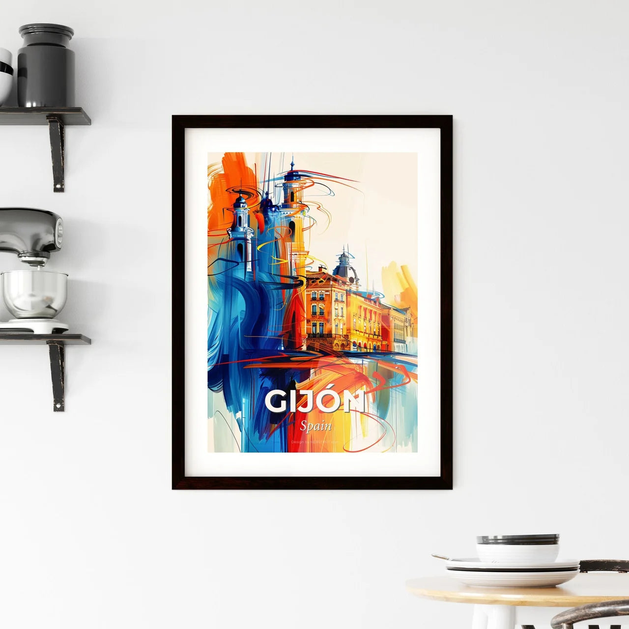 Vibrant Gijón, Spain Framed Print