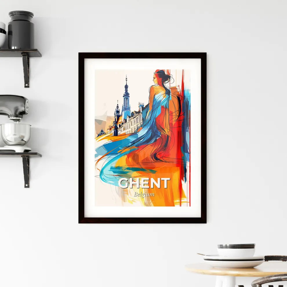 Vibrant Ghent , Belgium Framed Print