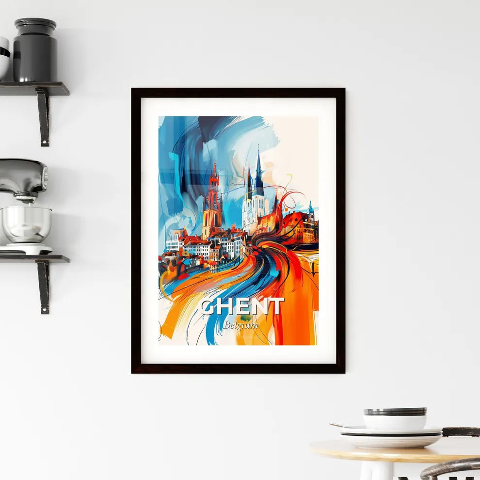 Vibrant Ghent , Belgium Framed Print