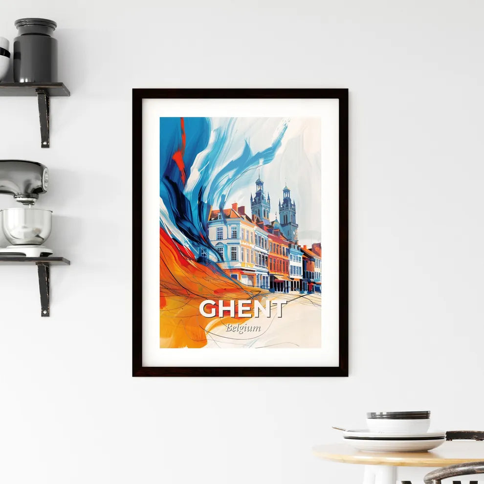 Vibrant Ghent , Belgium Framed Print