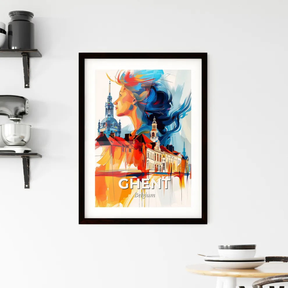 Vibrant Ghent , Belgium Framed Print