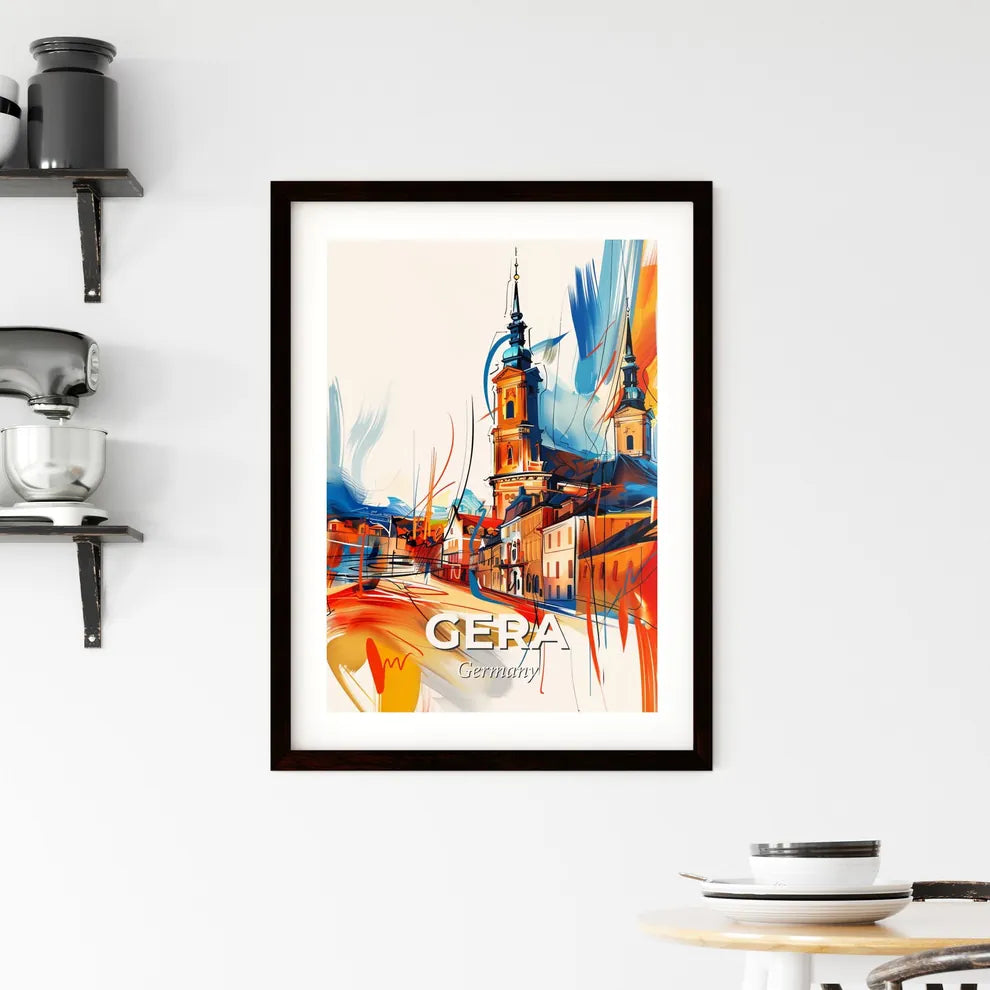 Vibrant Gera, Germany Framed Print