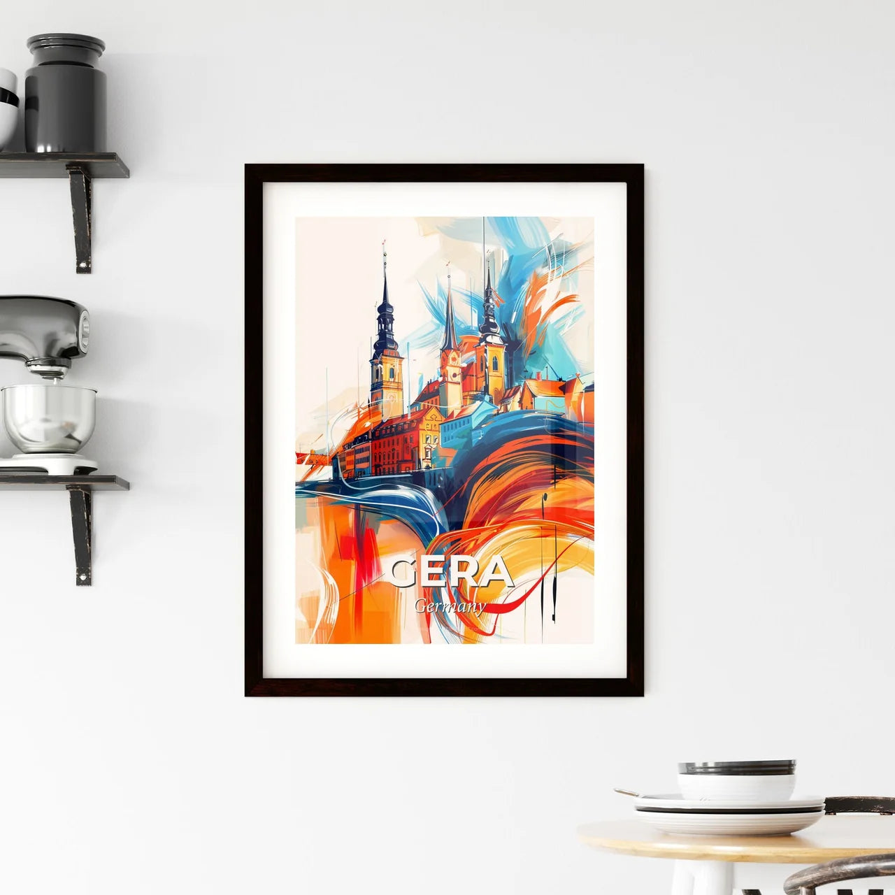 Vibrant Gera, Germany Framed Print