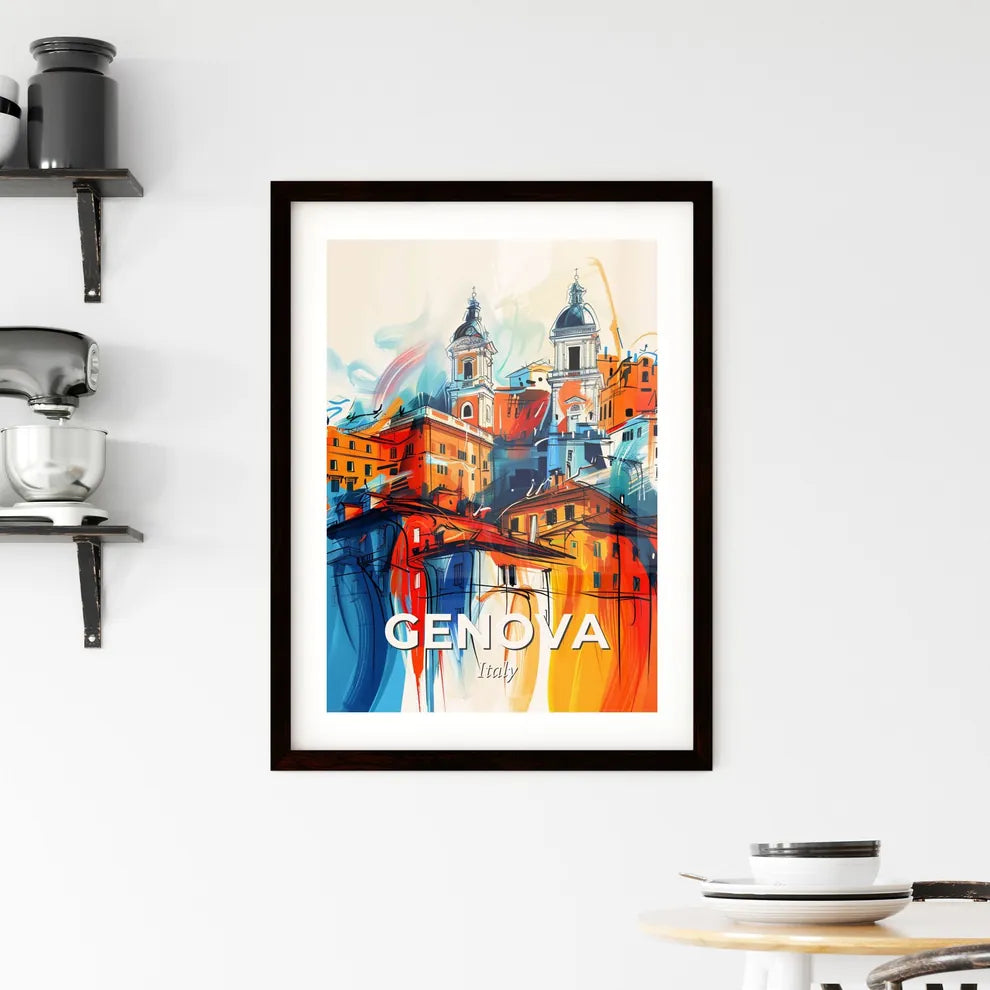 Vibrant Genova , Italy Framed Print