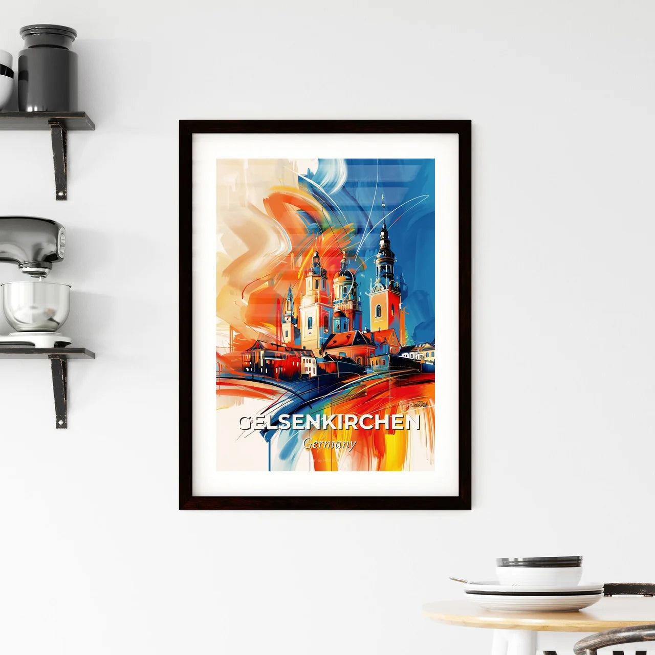 Vibrant Gelsenkirchen, Germany Framed Print