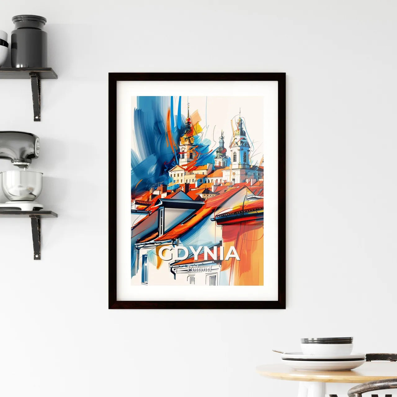 Vibrant Gdynia, Poland Framed Print