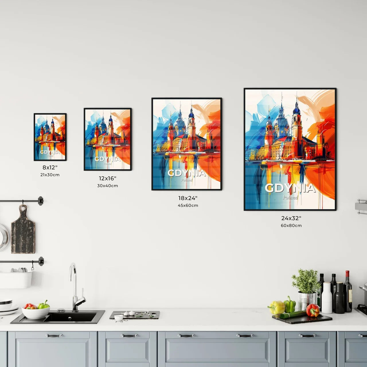 Vibrant Gdynia, Poland Kitchen Art