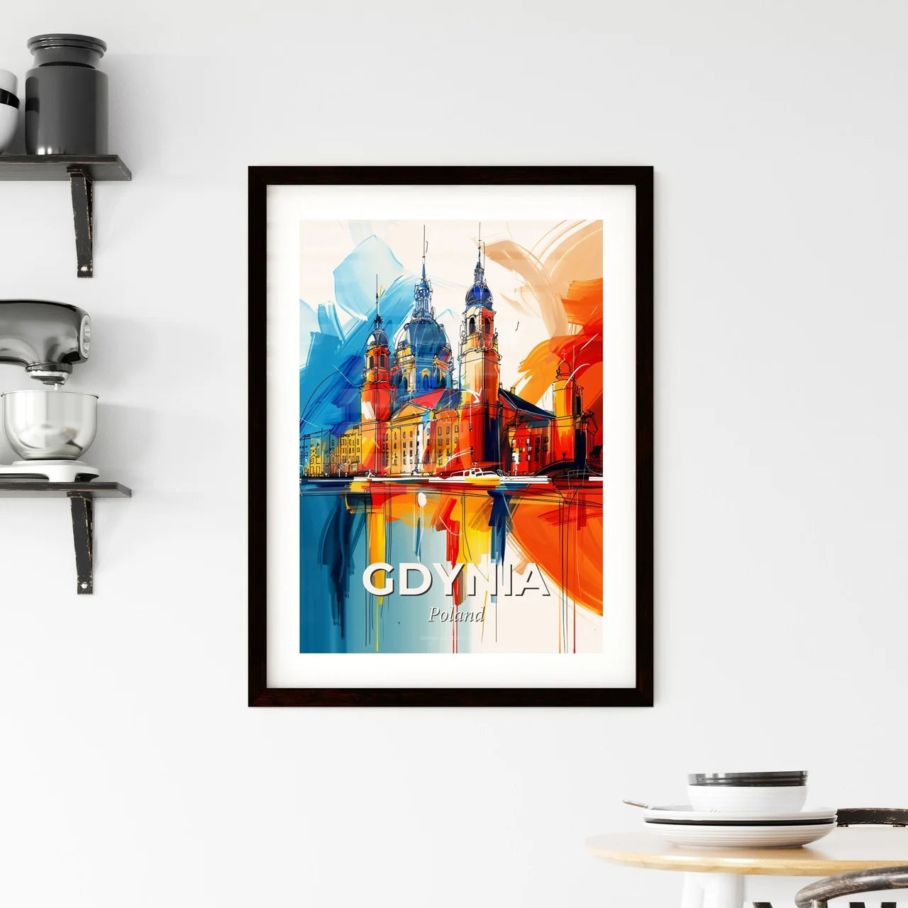 Vibrant Gdynia, Poland Framed Print