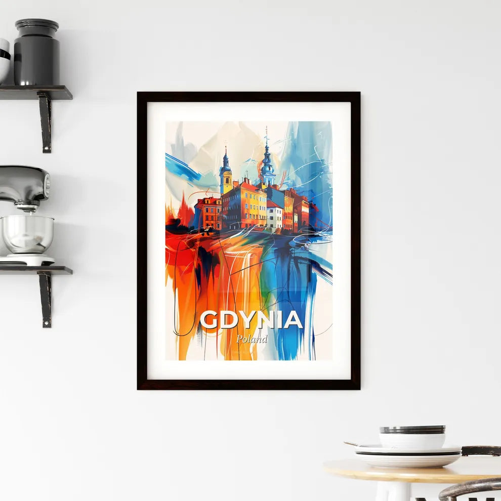 Vibrant Gdynia, Poland Framed Print